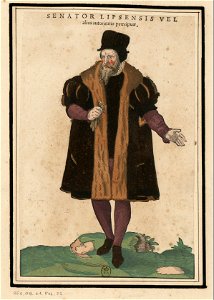 Ensemble de gravures de costumes d'Allemagne du XVIe siècle.f052