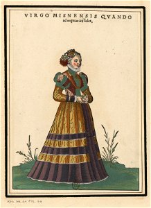 Ensemble de gravures de costumes d'Allemagne du XVIe siècle.f056