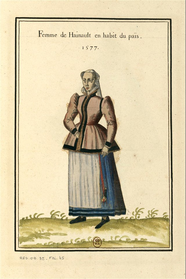 Ensemble de gravures de costumes des Pays-Bas du XVIe siècle.f30