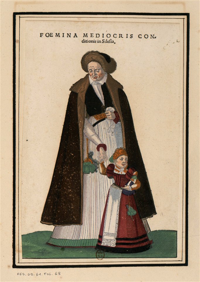 Ensemble de gravures de costumes d'Allemagne du XVIe siècle.f068
