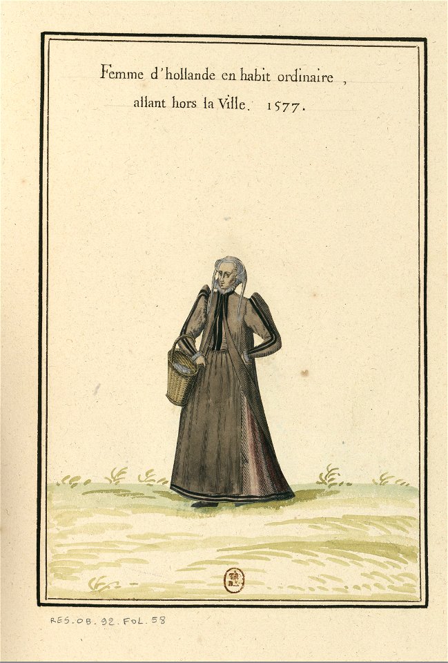 Ensemble de gravures de costumes des Pays-Bas du XVIe siècle.f34