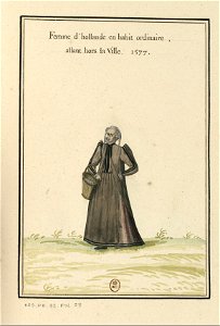 Ensemble de gravures de costumes des Pays-Bas du XVIe siècle.f34