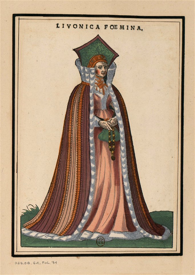Ensemble de gravures de costumes d'Allemagne du XVIe siècle.f071