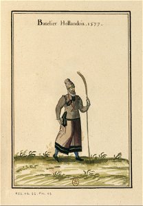 Ensemble de gravures de costumes des Pays-Bas du XVIe siècle.f38