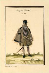 Ensemble de gravures de costumes d'Allemagne du XVIe siècle.f075