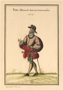 Ensemble de gravures de costumes d'Allemagne du XVIe siècle.f079