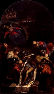 Jacopo Tintoretto - Entombment - WGA22650. Free illustration for personal and commercial use.