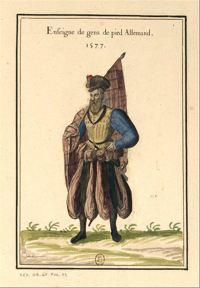 Ensemble de gravures de costumes d'Allemagne du XVIe siècle.f083