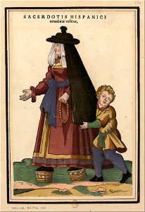 Ensemble de gravures de costumes espagnols du XVIe siècle.f08