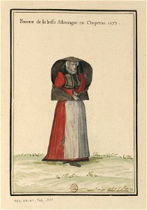 Ensemble de gravures de costumes d'Allemagne du XVIe siècle.f095