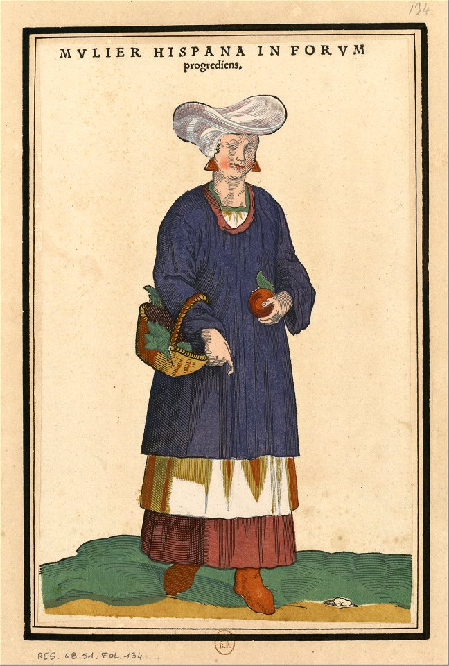 Ensemble de gravures de costumes espagnols du XVIe siècle.f12