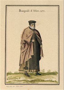 Ensemble de gravures de costumes d'Allemagne du XVIe siècle.f099