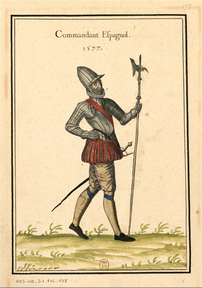 Ensemble de gravures de costumes espagnols du XVIe siècle.f16
