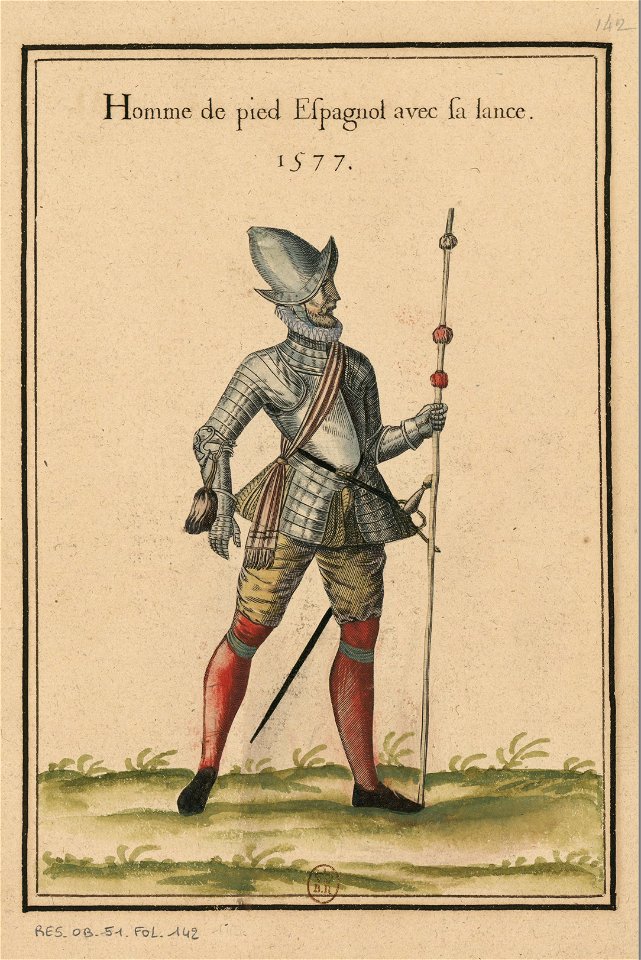 Ensemble de gravures de costumes espagnols du XVIe siècle.f20