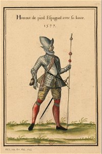 Ensemble de gravures de costumes espagnols du XVIe siècle.f20