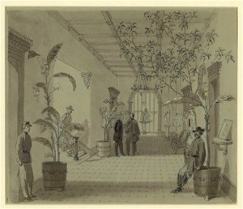 Entrance Hall of Mr Chas. Green's house, Savannah Ga, now occupied as Head Quarters by Gen Sherman LCCN2004661237