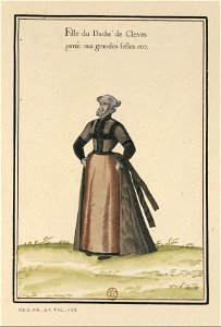 Ensemble de gravures de costumes d'Allemagne du XVIe siècle.f111