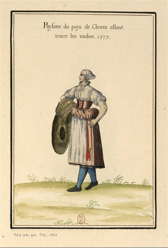 Ensemble de gravures de costumes d'Allemagne du XVIe siècle.f115