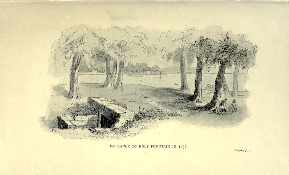 Entrance to Holy Fountain in 1857 by Mary Adelaide Walker