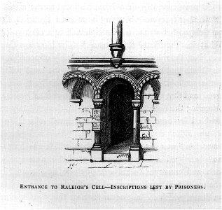 Entrance to Raleigh's Cell - Inscriptions left by Prisoners - Memorials of the Tower of London