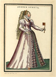 Ensemble de gravures de costumes vénitiens du XVIe siècle.f06