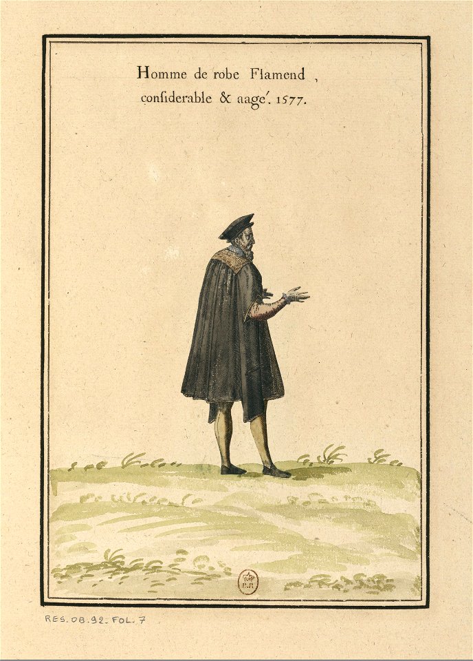 Ensemble de gravures de costumes des Pays-Bas du XVIe siècle.f04