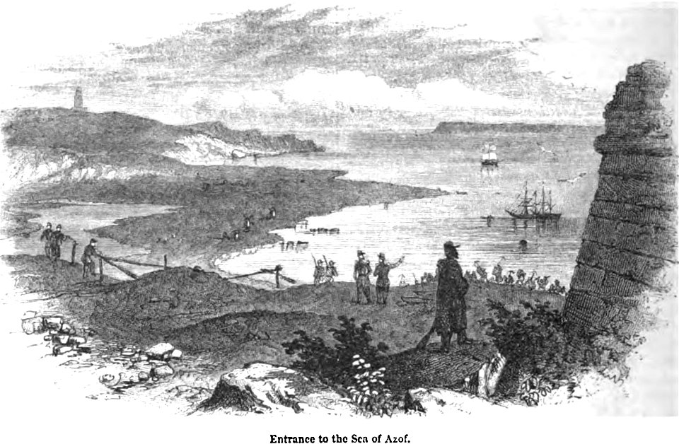 Entrance to the Sea of Azof. George Dodd. Pictorial history of the Russian war 1854-5-6