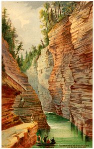 Entrance to the Flume, Ausable Chasm (Boston Public Library)