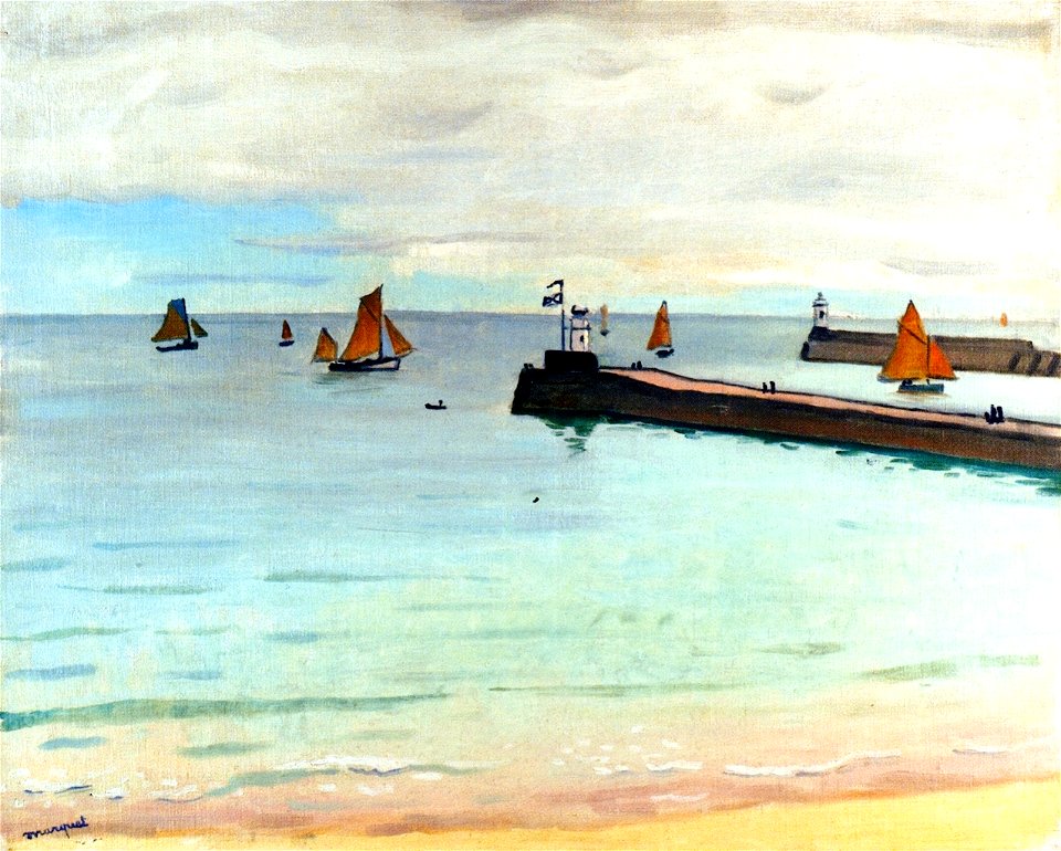 Entrance to the Harbor at Sables d'Olonne Albert Marquet (1921)