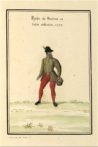 Ensemble de gravures de costumes des Pays-Bas du XVIe siècle.f24