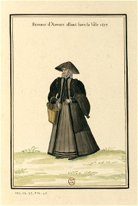 Ensemble de gravures de costumes des Pays-Bas du XVIe siècle.f28