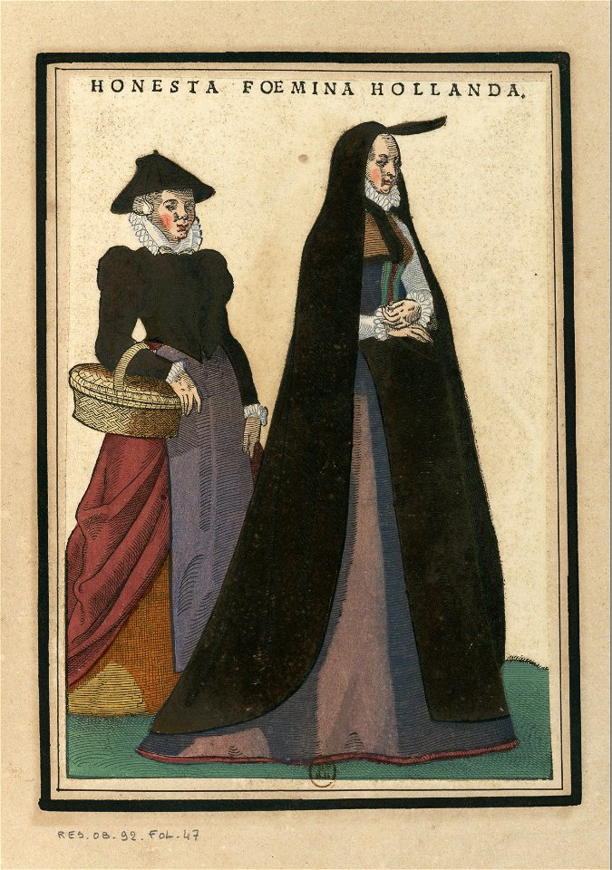 Ensemble de gravures de costumes des Pays-Bas du XVIe siècle.f32