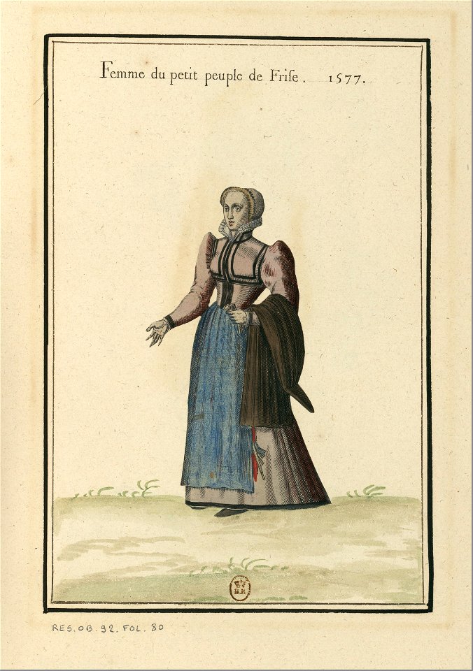 Ensemble de gravures de costumes des Pays-Bas du XVIe siècle.f48