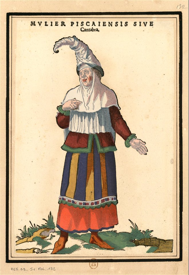 Ensemble de gravures de costumes espagnols du XVIe siècle.f10