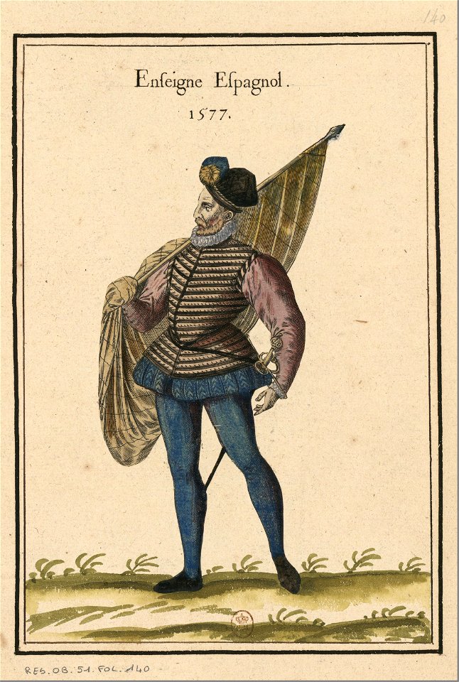 Ensemble de gravures de costumes espagnols du XVIe siècle.f18