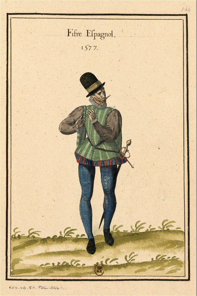 Ensemble de gravures de costumes espagnols du XVIe siècle.f22