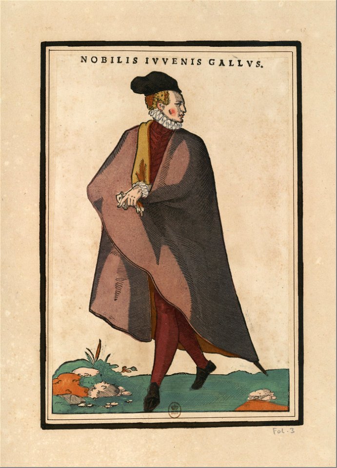 Ensemble de gravures de costumes français du XVIe siècle.f03