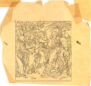 Entry of Christ into Jerusalem by Kunstwerkplaatsen Cuypers & Co. Cuypershuis 0682x