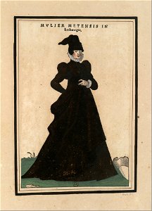 Ensemble de gravures de costumes français du XVIe siècle.f19