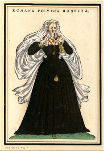 Ensemble de gravures de costumes italiens du XVIe siècle.f03