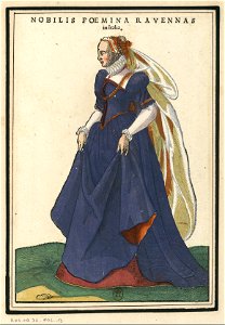 Ensemble de gravures de costumes italiens du XVIe siècle.f07
