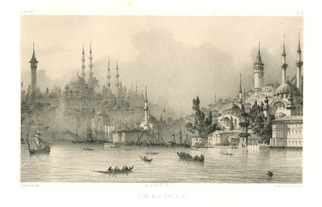Entrée de la Corne d'Or - Flandin Eugène - 1853