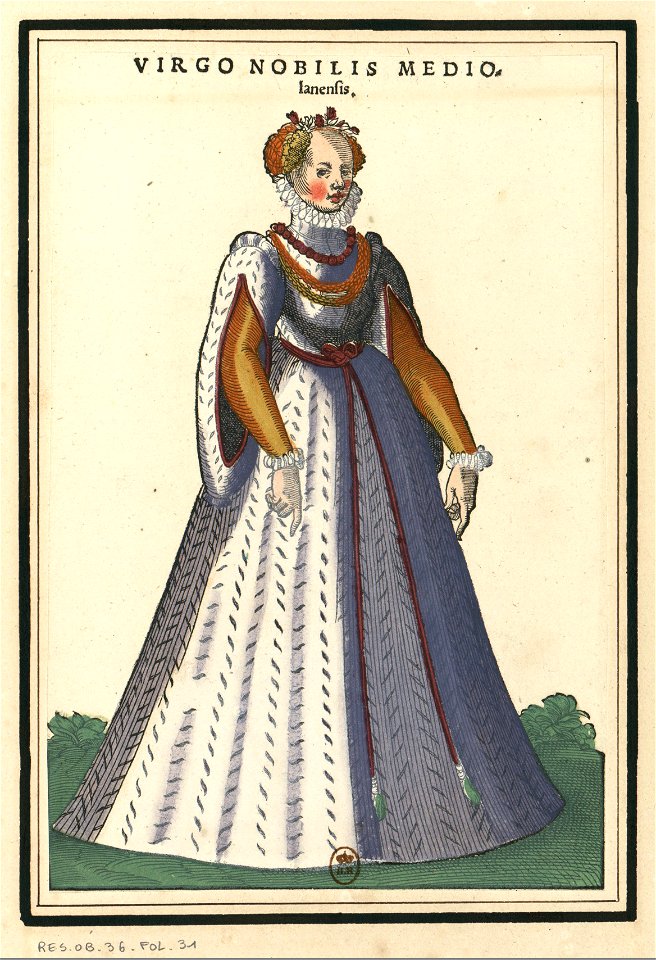 Ensemble de gravures de costumes italiens du XVIe siècle.f15