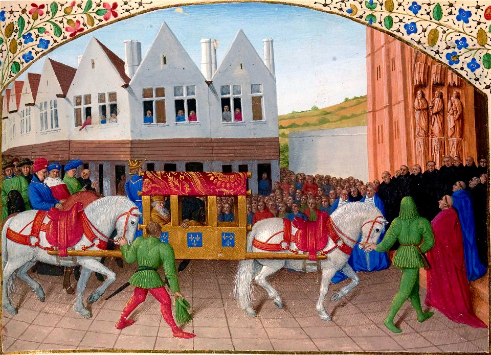 Entrée de l empereur Charles IV à Saint-Denis