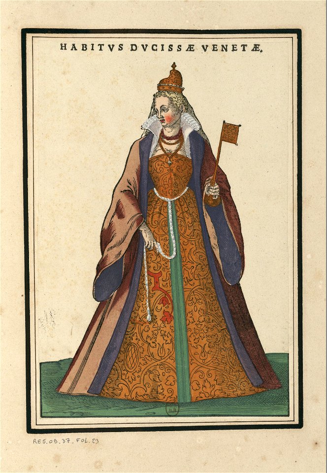 Ensemble de gravures de costumes vénitiens du XVIe siècle.f04