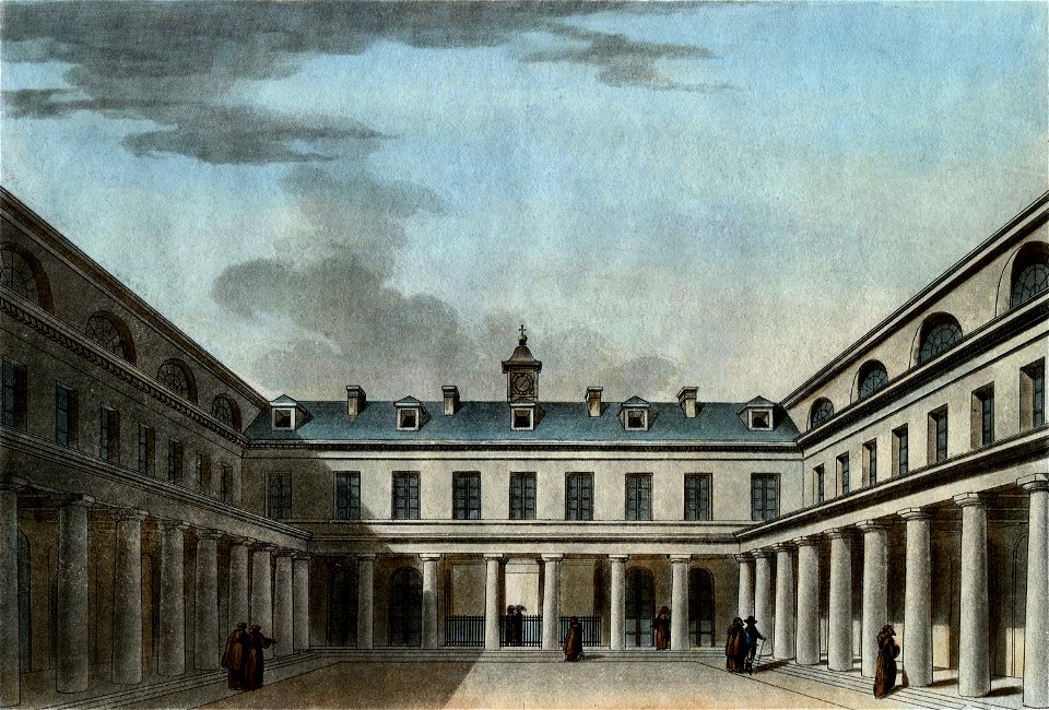Entrée du Lycée Bonaparte, ci-devant Cloître du Capucins, Rue Ste. Croix Chaussée d'Antin