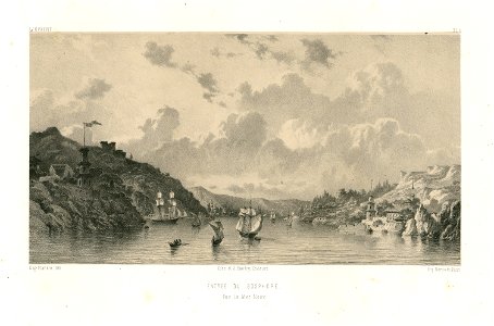 Entrée du Bosphore, par la Mer Noire - Flandin Eugène - 1853