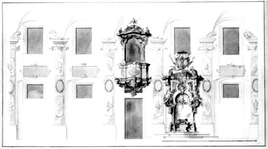 Entwurf Schlosskirche Meersburg Feuchtmayer c1741