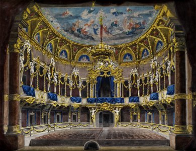 Entwurf Neobarocker Theaterraum 19 Jh