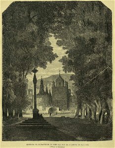 Entrada al monasterio de Veruela por la Alameda de la Cruz, de Valeriano Domínguez Bécquer